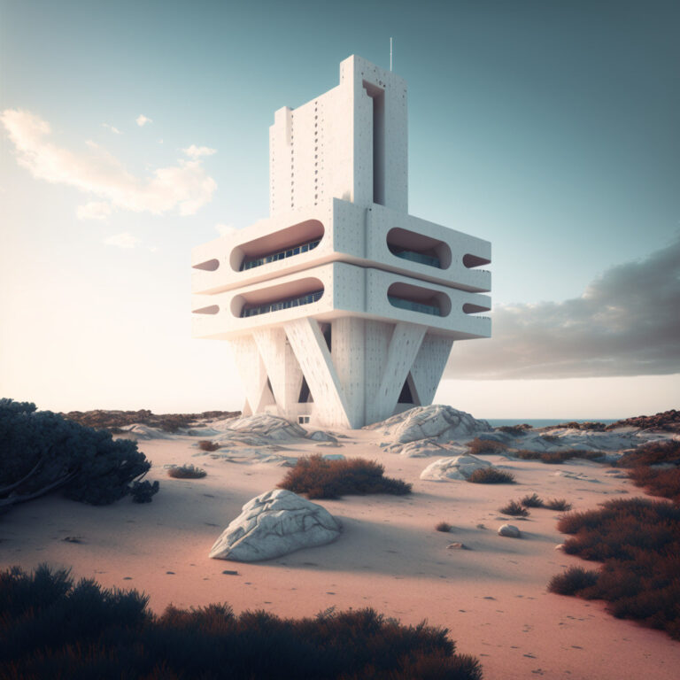 AI Arch Design Futuristic tower