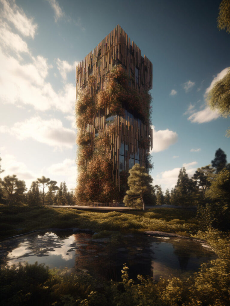 AI Arch Design Green tower